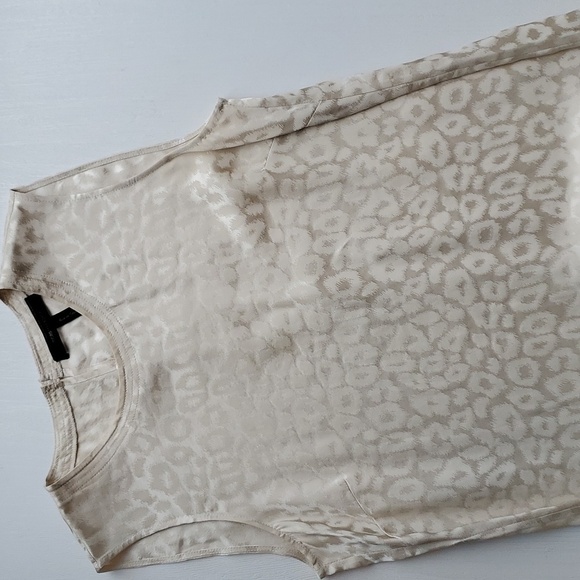 BCBGMaxAzria Ivory Sheridan Leopard Print Silk Blend Dress XS - Picture 4 of 7